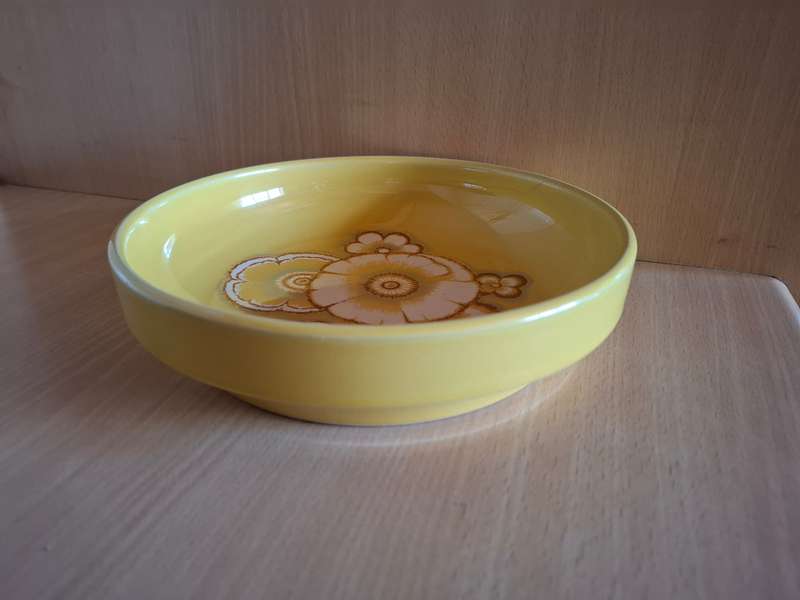 Vintage Yellow Noritake Primastone Bowl - width 21cm height 5cm