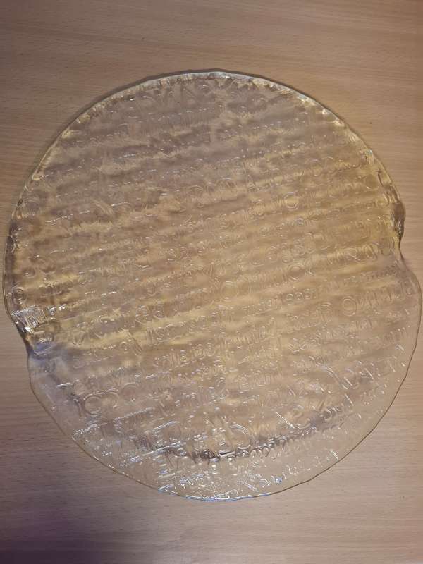 Round Glass Cheese Platter - 32cm