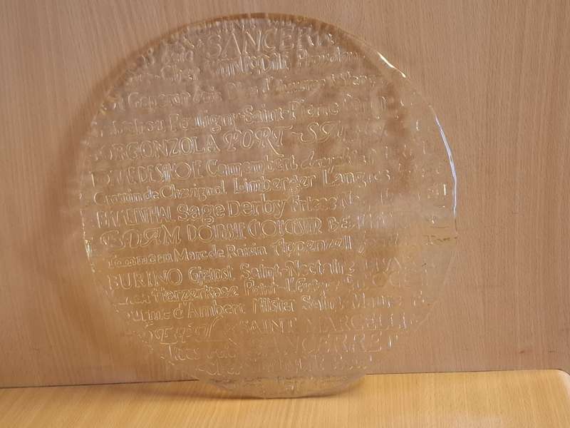 Round Glass Cheese Platter - 32cm