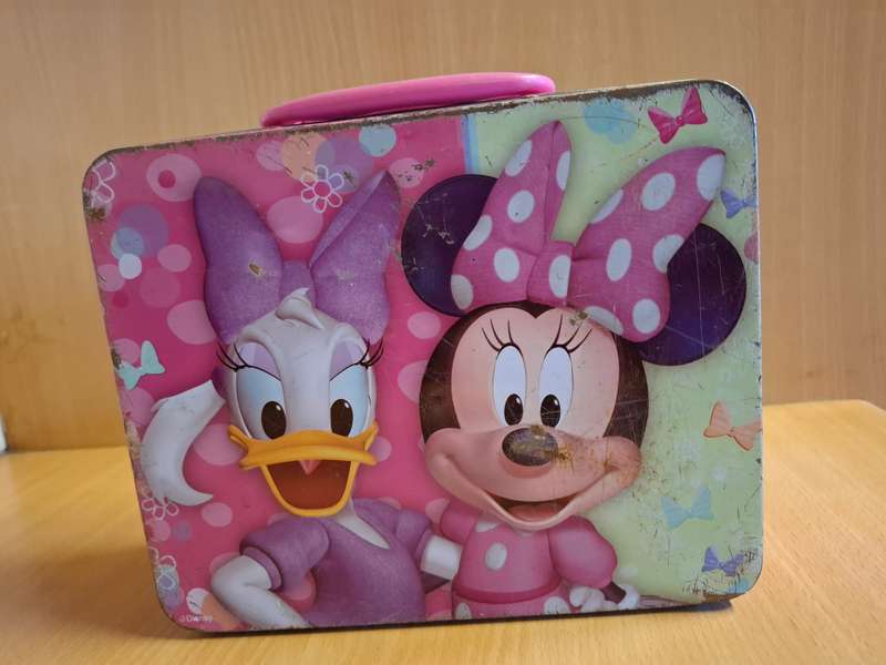 Minnie Mouse & Daisy Duck Metal Lunch Box/Case - 20cm x 16cm depth 8cm