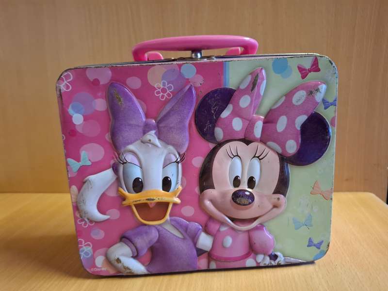 Minnie Mouse & Daisy Duck Metal Lunch Box/Case - 20cm x 16cm depth 8cm