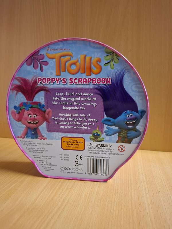 Trolls Metal Box/Tin - 20cm x 20cm depth 5cm