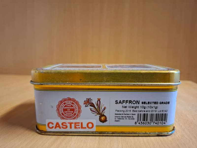 Saffron Tin - 12cm x 8cm height 5cm
