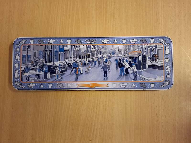 Blue & White Tin - 30cm x 10cm