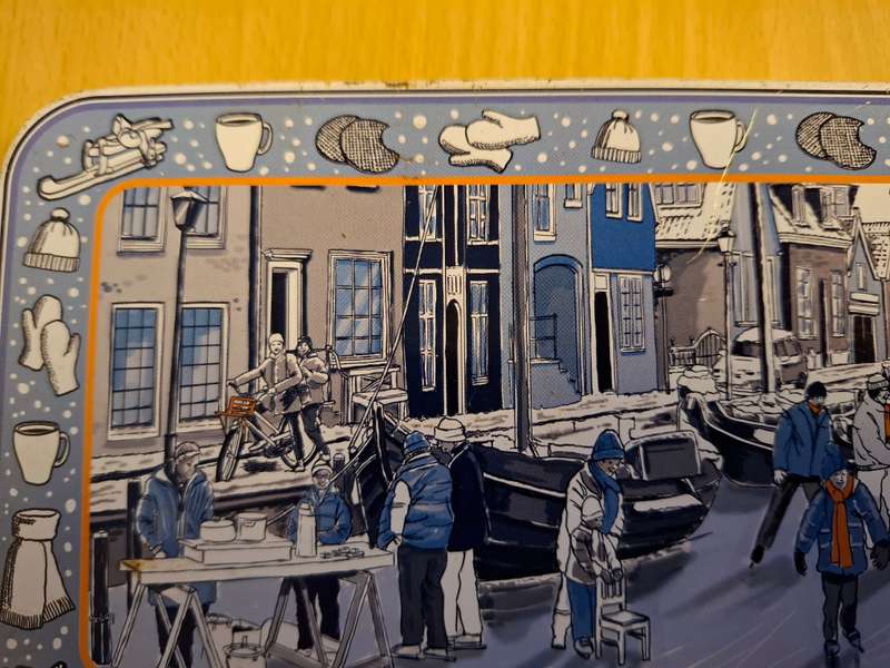 Blue & White Tin - 30cm x 10cm