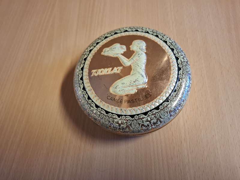 Vintage Pastilles Metal Tin - width 12cm