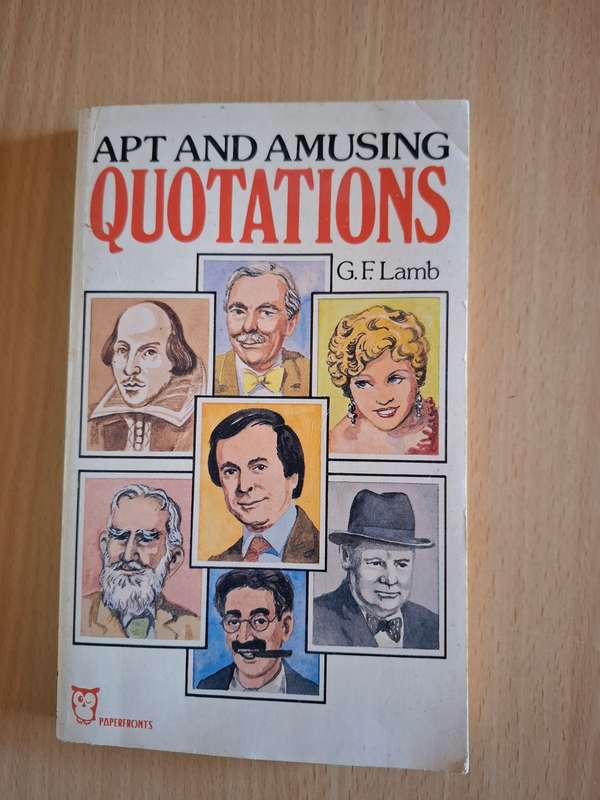 Apt and Amusing Quotations: G.F. Lamb  (Paperback)