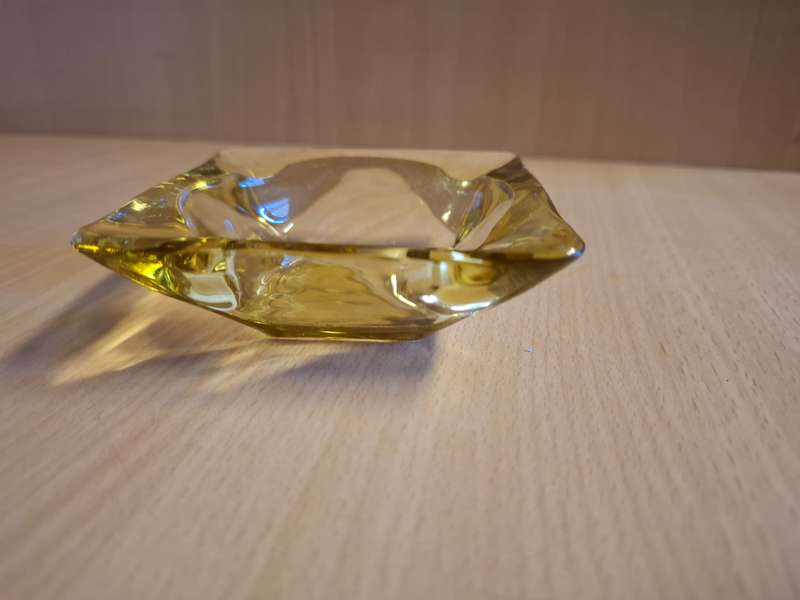 Small Vintage Glass Ashtray  (9cm x 9cm)