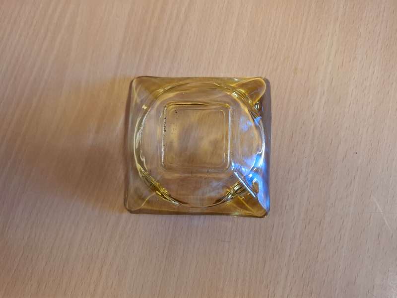 Small Vintage Glass Ashtray  (9cm x 9cm)