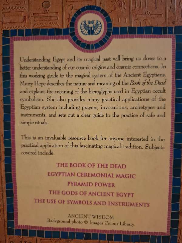 The Ancient Wisdom of Egypt : Murry Hope  (Paperback)