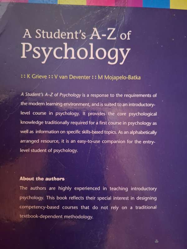 A Student`s A-Z of Psychology :K. Grieve, V van Deventer, M. Mojapelo-Batka (Paperback)