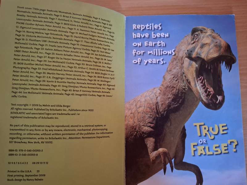 Scholastic - True or False - Reptiles by Melvin and Gilda Berger (Paperback)