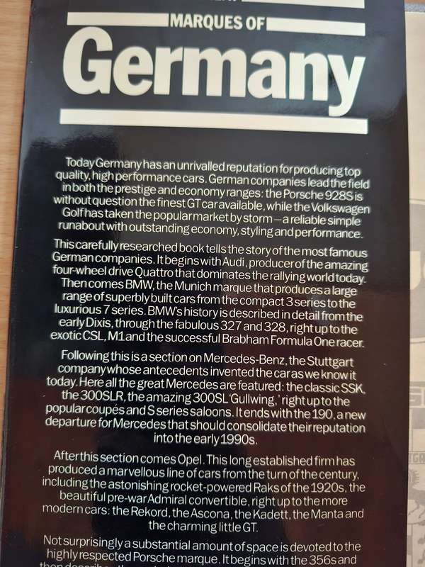 Great Marques of Germany - Compiled and Edited by Jonathan Wood  (Hardcover)