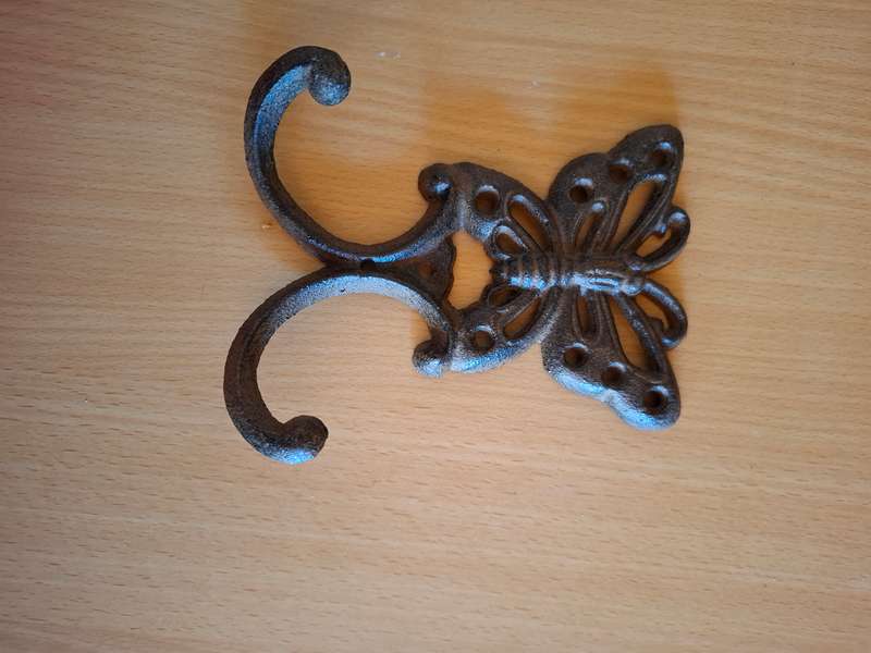 Cast Iron Butterfly Wall Hook (14cm x 10cm)