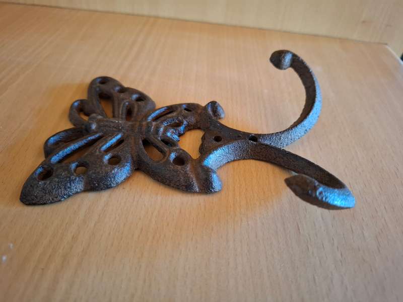 Cast Iron Butterfly Wall Hook (14cm x 10cm)