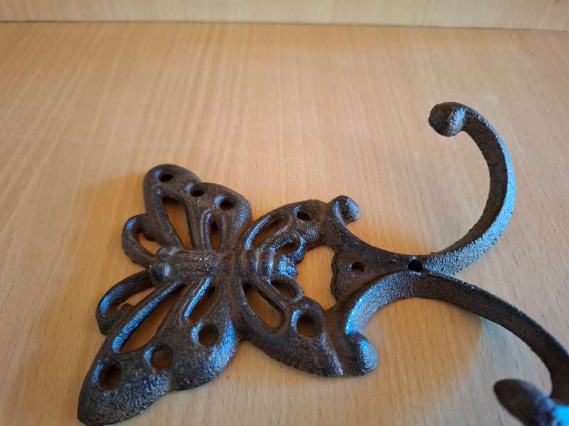 Cast Iron Butterfly Wall Hook (14cm x 10cm)