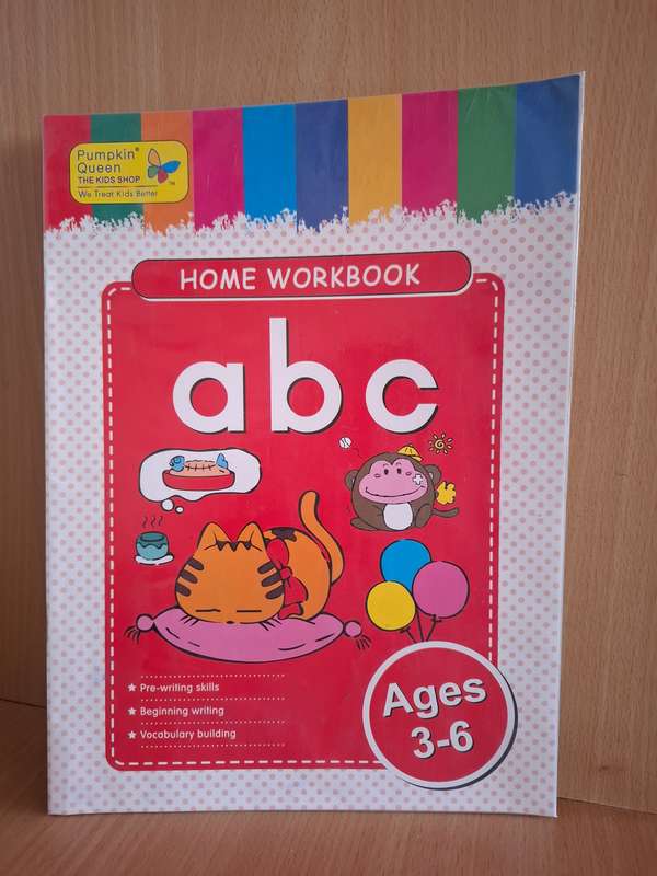 Home Workbook - ABC  (Ages 3-6) (Rre-writing skills, Beginning writing, Vocabulary building)
