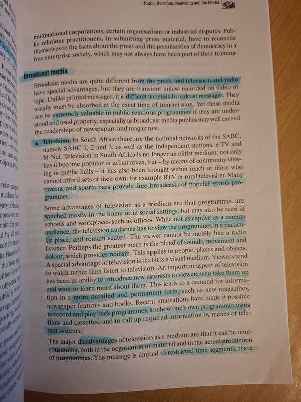 Public Relations - South African Perspectives : RS Rensburg & M. Cant (Heinemann)