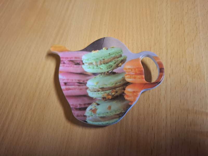 Small Melamine Macaroon Teabag Holder (10cm x 7cm)