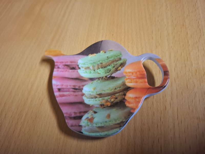 Small Melamine Macaroon Teabag Holder (10cm x 7cm)