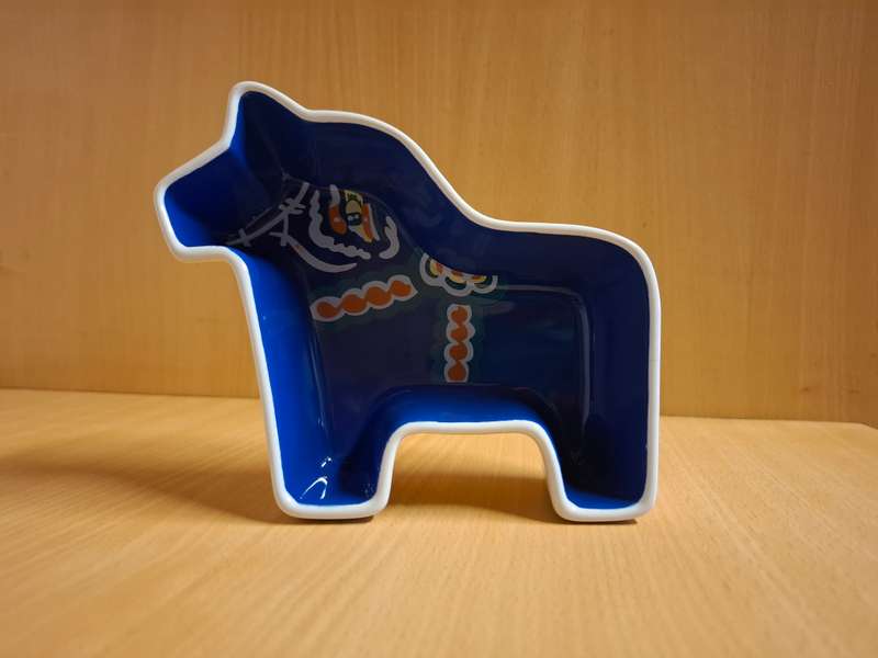 Ylva Olsson Sagaform Dala Horse Blue Ceramic Dish