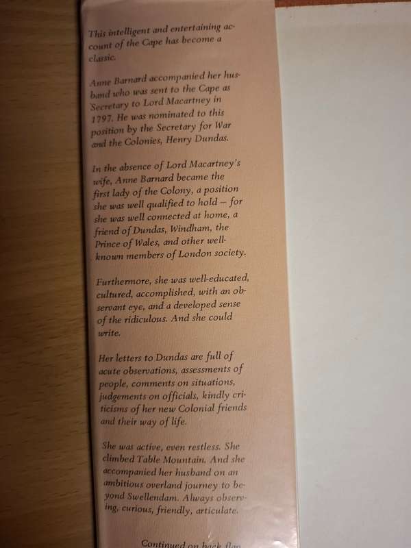The Letters of Lady Anne Barnard - written to Henry Dundas from the Cape of Good Hope 1793 - 1803