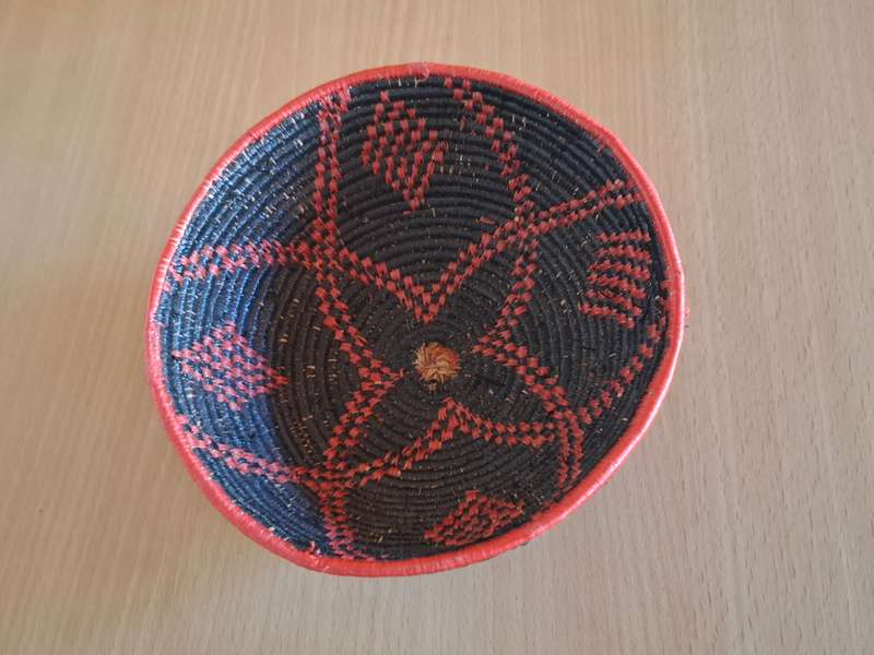 Small Round Basket Bowl - width 15cm height 6cm