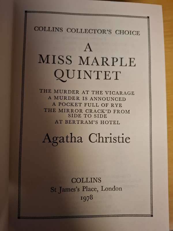 Agatha Christie - A Miss Marple Quintet (Hardcover)