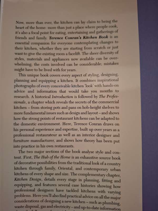 Terence Conran`s Kitchen Book (Guide to Planning, Fitting and Equipping Your Kitchen (Hardcover)