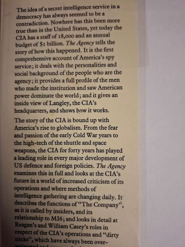The Agency - The Rise and Decline of The CIA : John Ranelagh  (Hardcover)