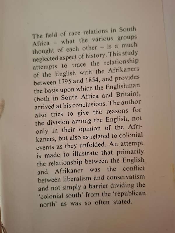 The Afrikaner as viewed by the English 1795-1854 : M.Streak (Hardcover)