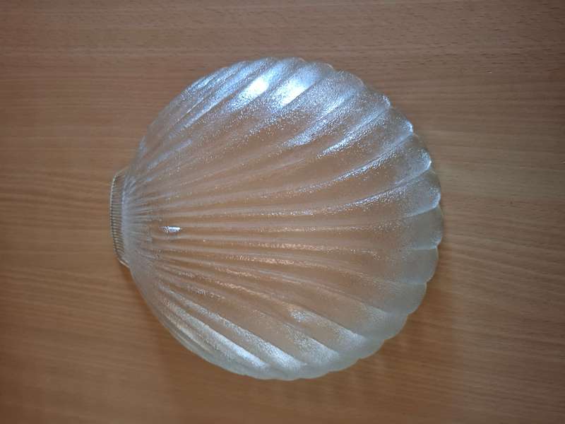 Vintage Clam Shaped Glass Bowl - 25cmx 22cm