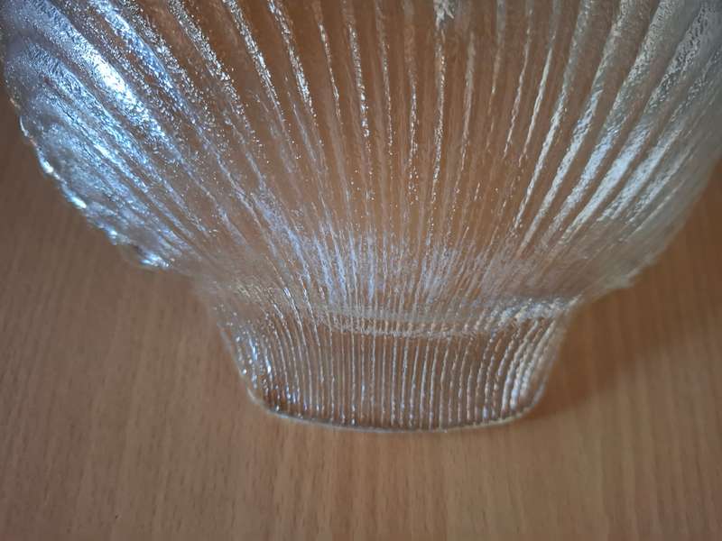 Vintage Clam Shaped Glass Bowl - 25cmx 22cm