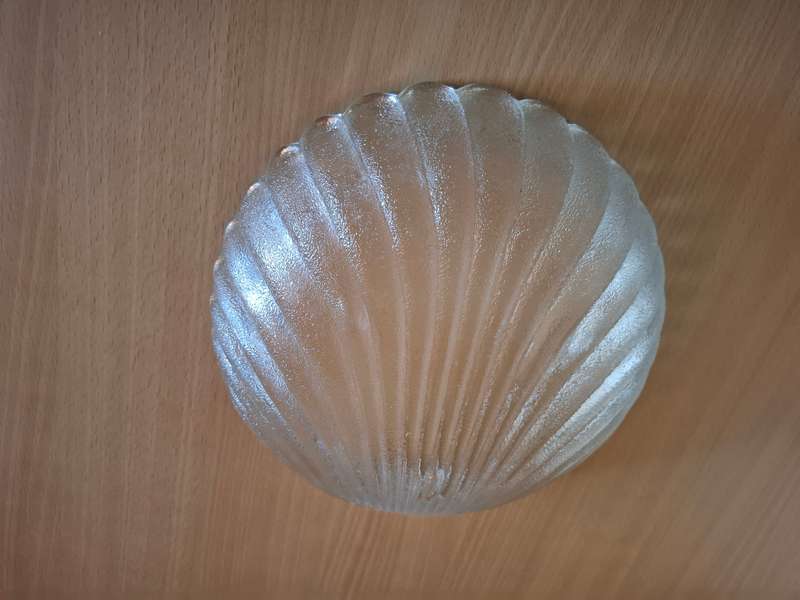 Vintage Clam Shaped Glass Bowl - 25cmx 22cm