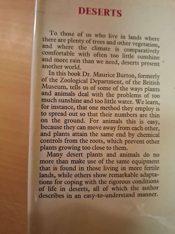 The True Book About Deserts : Dr. Maurice Burton  (Hardcover)