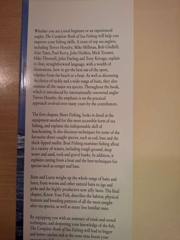 The Complete Book of Sea Fishing Introduction by Trevor Housby  (Hardcover)