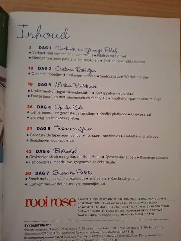 Rooirose - Kos is op die tafel!