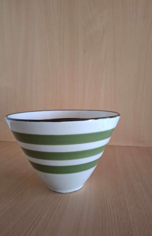 Round Stripe Ceramic Bowl - width 19cm height 13cm