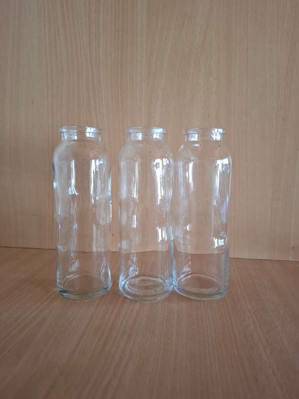 Set of 3 Glass Bottles in a Caddy