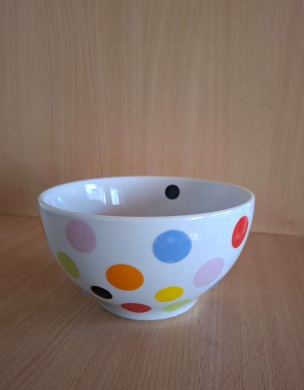 Set of 2 Round Spotted Wiesenthal Bowls - width 16cm height 9cm