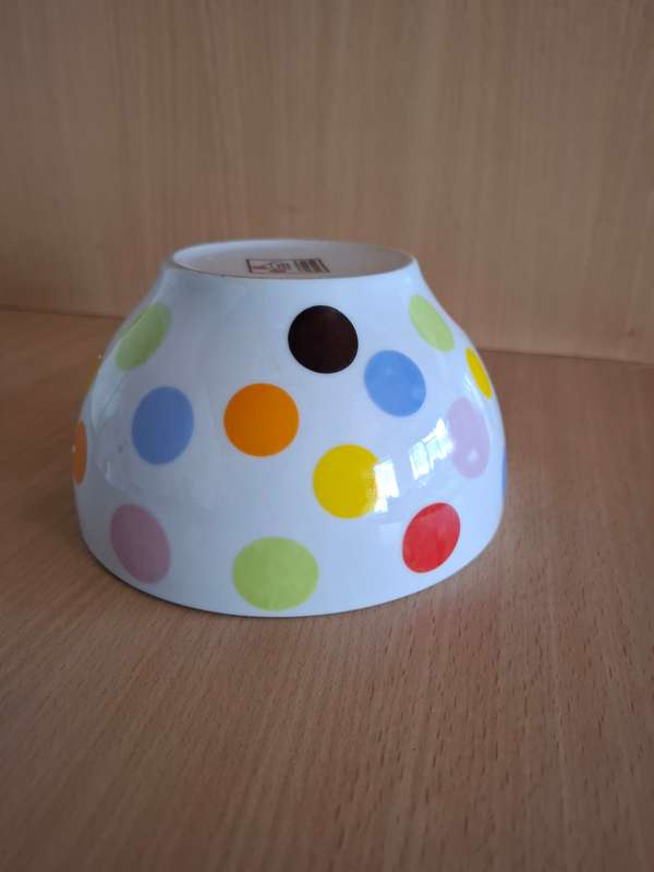 Set of 2 Round Spotted Wiesenthal Bowls - width 16cm height 9cm