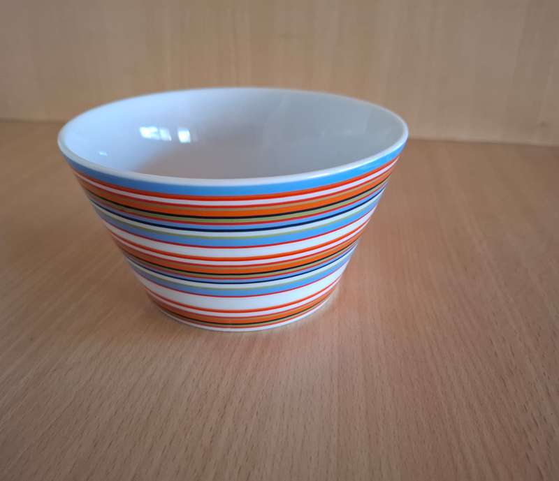 Round Stripe Ceramic Bowl - width 14cm height 7cm