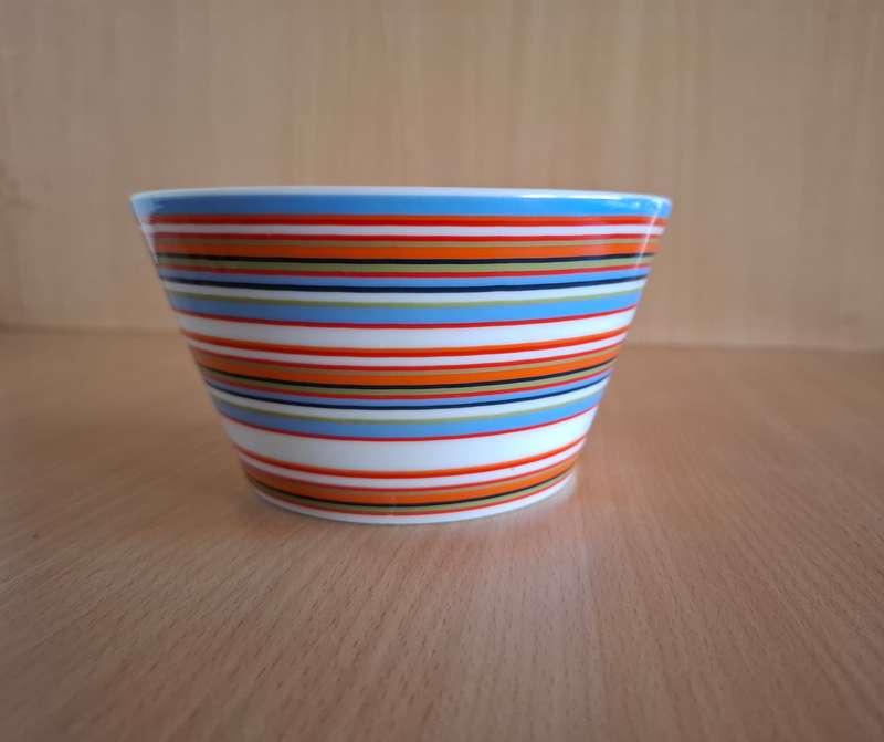 Round Stripe Ceramic Bowl - width 14cm height 7cm