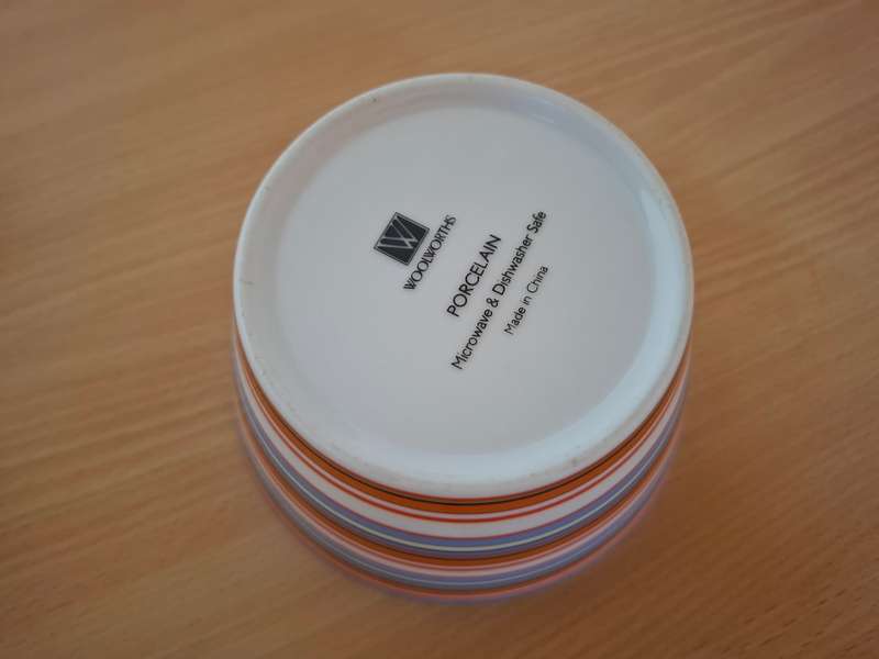Round Stripe Ceramic Bowl - width 14cm height 7cm