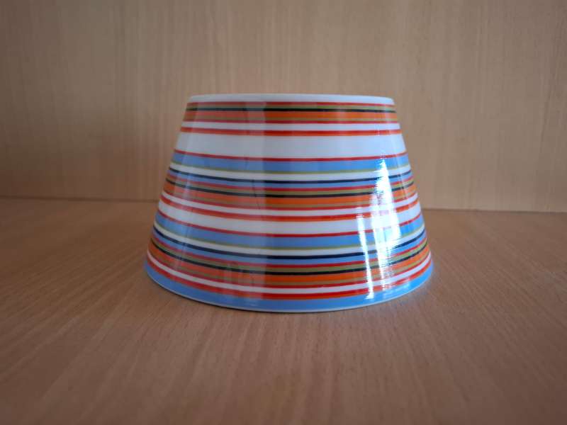 Round Stripe Ceramic Bowl - width 14cm height 7cm