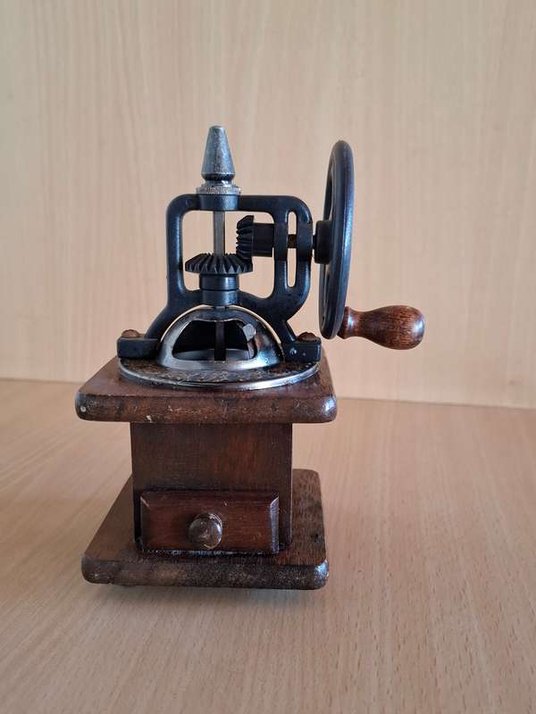 Small Wooden Ornamental Coffee Grinder -