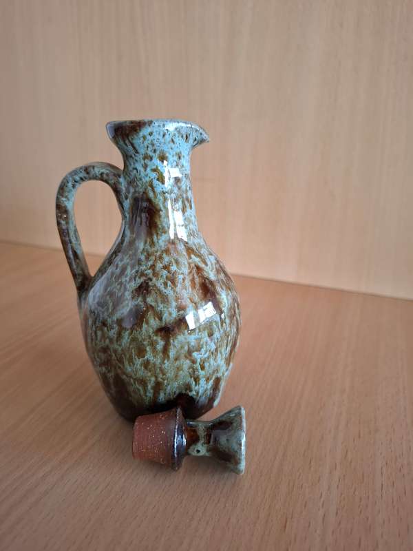 Small Vintage Ceramic Decanter/Jug  - height 13cm width 10cm