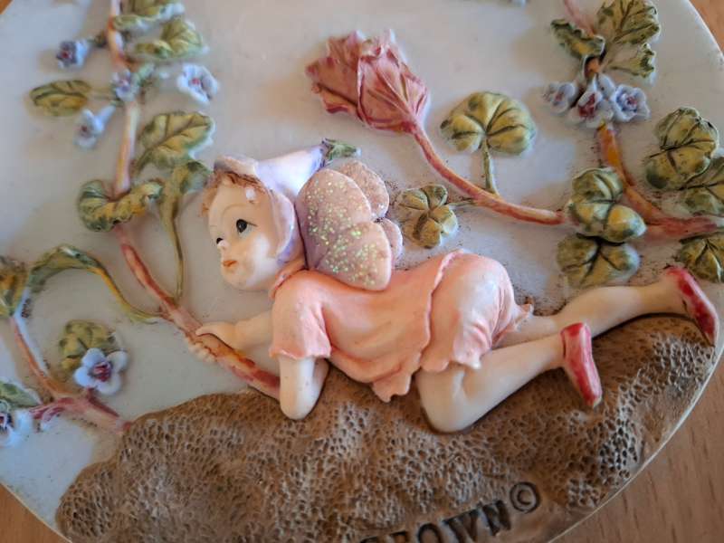Fairy Figurine Wall Plate - width 14cm