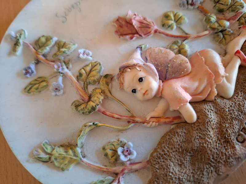 Fairy Figurine Wall Plate - width 14cm