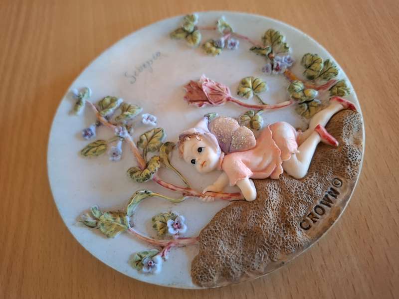 Fairy Figurine Wall Plate - width 14cm